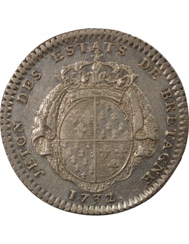 Louis XV Etats de Bretagne Jeton Argent 1732