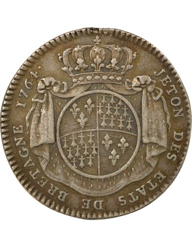 Louis XV Etats de Bretagne Jeton Argent 1764