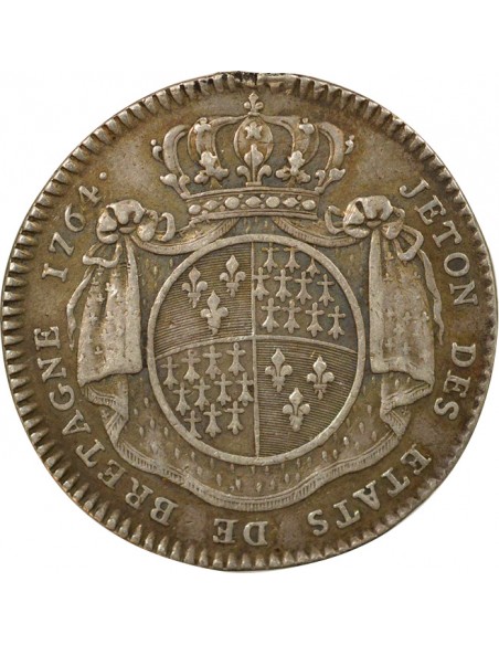 Louis XV Etats de Bretagne Jeton Argent 1764