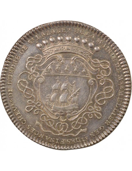 Gérard Mellier Maire de Nantes Jeton Argent 1721