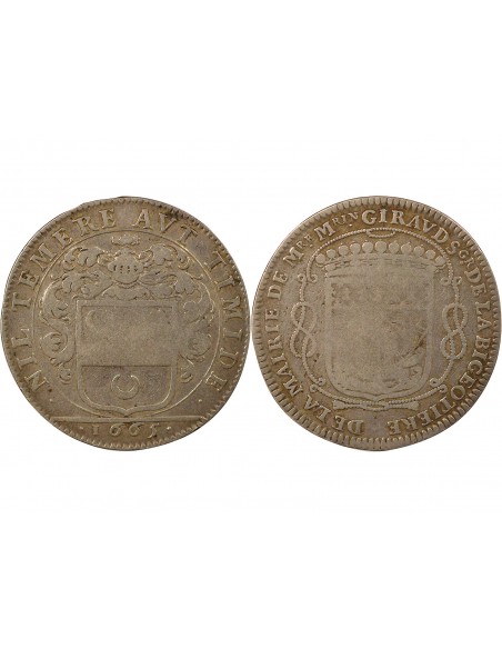 Mathurin Giraud Maire de Nantes Jeton Argent 1665