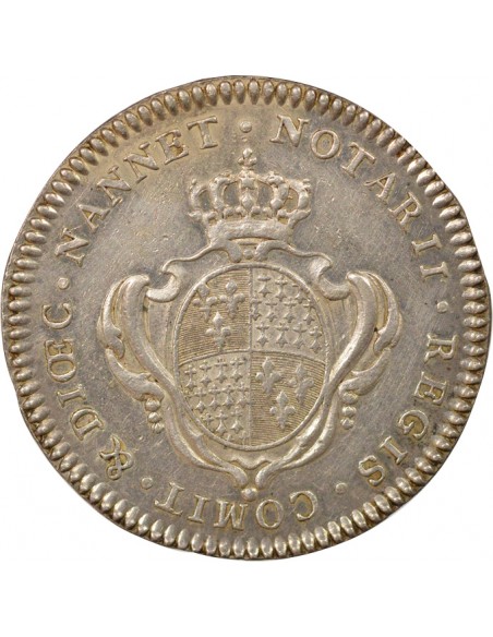 Louis XVI Notaires de Nantes Jeton Argent 1777