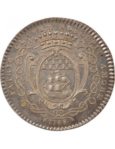 René Darquistade Maire de Nantes Jeton Argent 1743/0