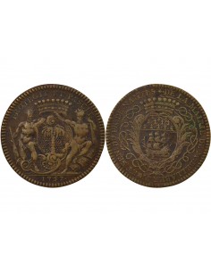 Mathurin Bellabre Maire de Nantes Jeton Cuivre 1752