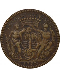 Mathurin Bellabre Maire de Nantes Jeton Cuivre 1752 2