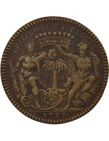 Mathurin Bellabre Maire de Nantes Jeton Cuivre 1752