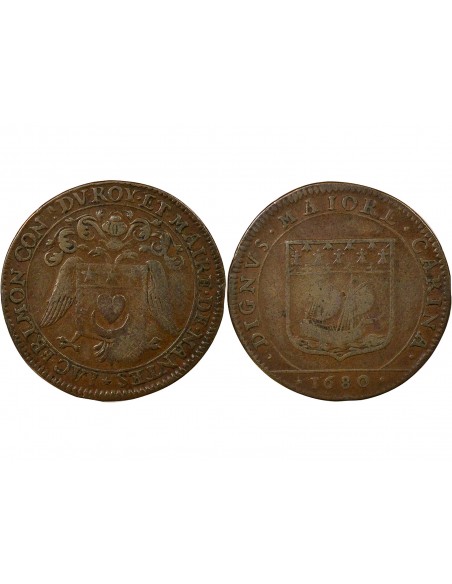 Jacques Fremon Maire de Nantes Jeton Cuivre 1680