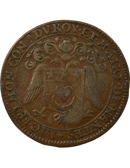 Jacques Fremon Maire de Nantes Jeton Cuivre 1680