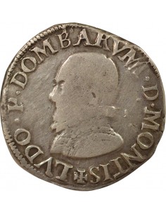 Principauté de Dombes Louis II de Montpensier 1 teston Argent 1577 Trévoux 2