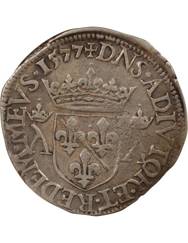Principauté de Dombes Louis II de Montpensier 1 teston Argent 1577 Trévoux