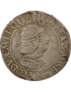 Milan Galéas Marie Sforza Ecu non couronné 1 testone Argent 1466-1476 M Milan 2