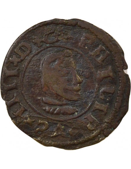 Espagne Philippe IV 8 maravedis Billon 1664 La Corogne