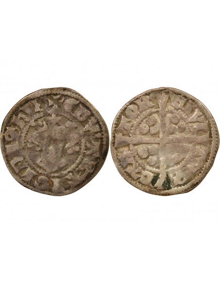 Angleterre Edouard Ier Classe 10cf2 1 penny Argent 1306-1307 Canterbury
