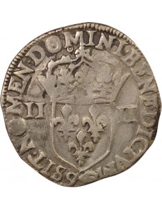 Louis XIII A la Croix fleurdelisée 1/4 ecu Argent 1614 9 Rennes 2