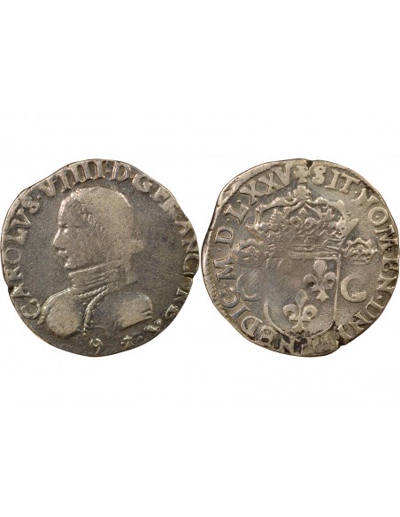 Charles IX Au nom de Charles IX 1 teston Argent 1575 9 Rennes