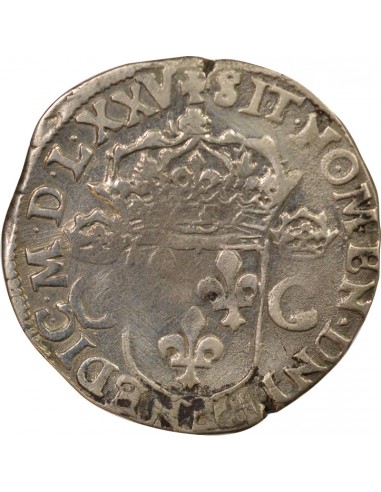 Charles IX Au nom de Charles IX 1 teston Argent 1575 9 Rennes