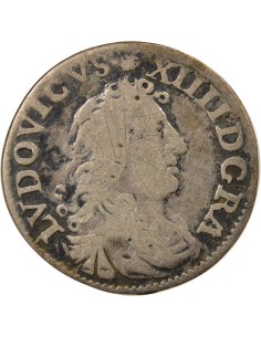 Louis XIV Des Traitants 4 sol Argent 1676 Vimy 2