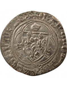 Charles VII A la Couronne 1 blanc Billon 1456-1461 H La Rochelle 2