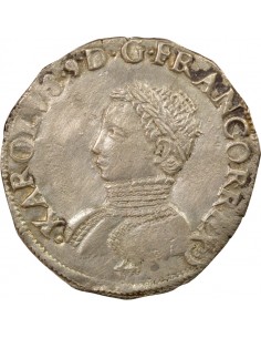 Charles IX 4e Type 1 teston Argent 1563 L Bayonne 2