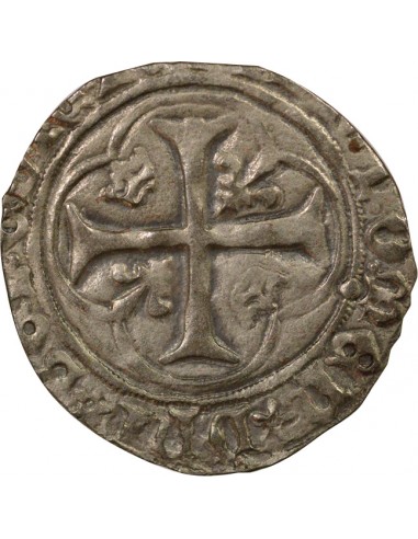 Louis XI A la Couronne 1 blanc Billon 1461-1475 E Tours