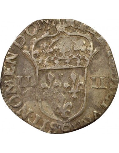Roi de Navarre et de France 2e Type 1/4 écu Argent 1607 9 Rennes