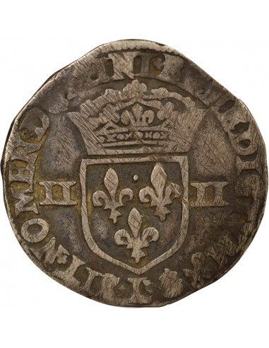 Roi de Navarre et de France 2e Type 1/4 écu Argent 1592 L Bayonne