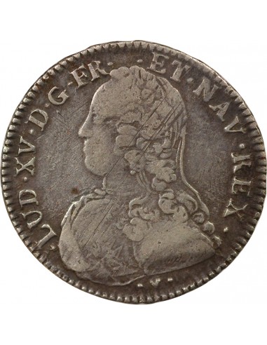Louis XV Au Buste Habillé 1/2 écu Argent 1738 BB Strasbourg