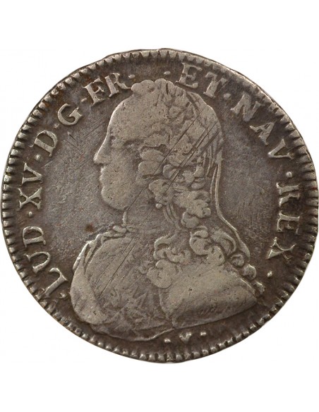Louis XV Au Buste Habillé 1/2 écu Argent 1738 BB Strasbourg