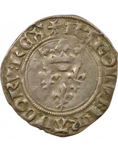 Charles VI Florette 1 blanc Argent 1417 A Paris