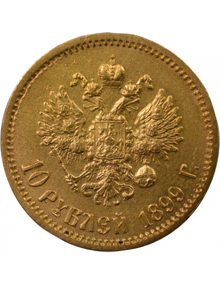 Russie Nicolas II 10 roubles Or 1899 Saint-Petersbourg