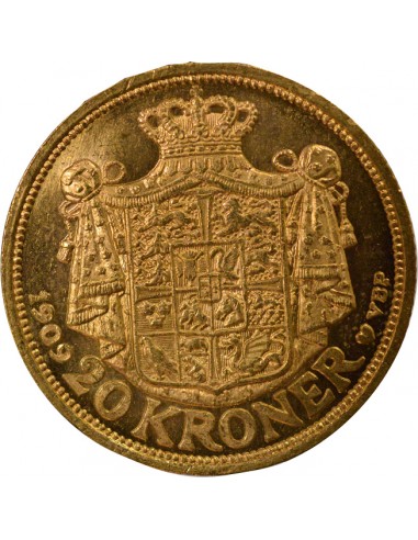 Danemark Frédéric VIII 20 kroner Or 1909 Copenhague