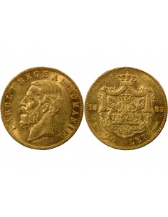 Roumanie 20 lei Or 1883-1884 B Bucarest