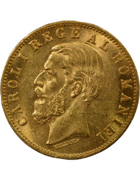 Roumanie 20 lei Or 1883-1884 B Bucarest
