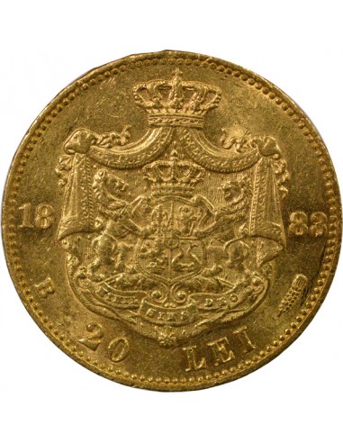 Roumanie 20 lei Or 1883-1884 B Bucarest