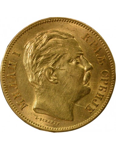 Serbie 20 dinara Or 1882 A Vienne