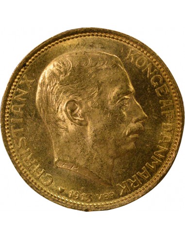 Danemark Frédéric VIII 20 kroner Or 1913 Copenhague