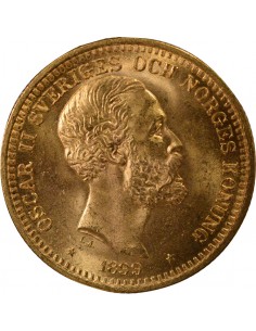 Suède Oscar II 20 kronor Or 1899 Stockholm 2