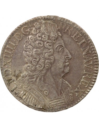 Louis XIV Aux Trois Couronnes 1 écu Argent 1711 S Reims