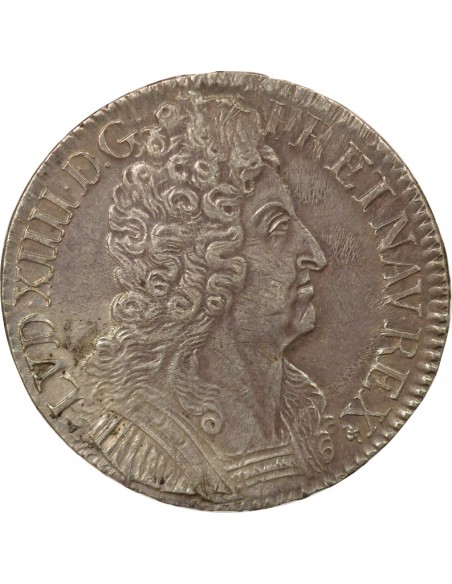 Louis XIV Aux Trois Couronnes 1 écu Argent 1711 S Reims