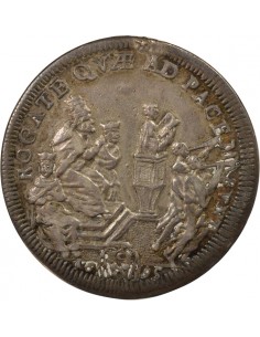 Etat Pontifical Pape Innocent XII 1 testone Argent 1695 R Rome 2