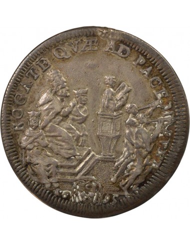 Etat Pontifical Pape Innocent XII 1 testone Argent 1695 R Rome