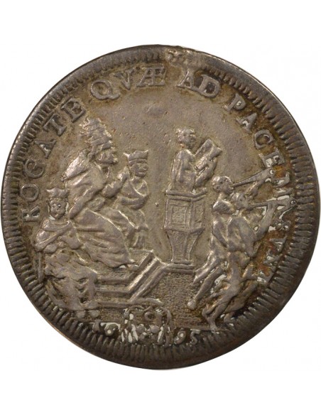 Etat Pontifical Pape Innocent XII 1 testone Argent 1695 R Rome