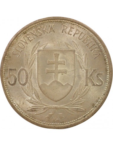 Slovaquie Jozef Tiso 50 korun Argent 1944