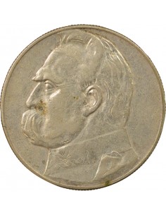 Pologne Józef Piłsudski Josef Pilsudski 10 zlotych Argent 1934 2