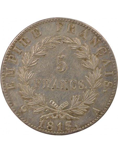 Roi d'Italie 100 Jours 5 francs Argent 1815 A - Paris