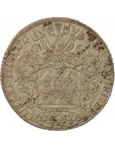 Etats Allemands Charles VI du Saint Empire 16 schilling Argent 1726 J Hambourg 2