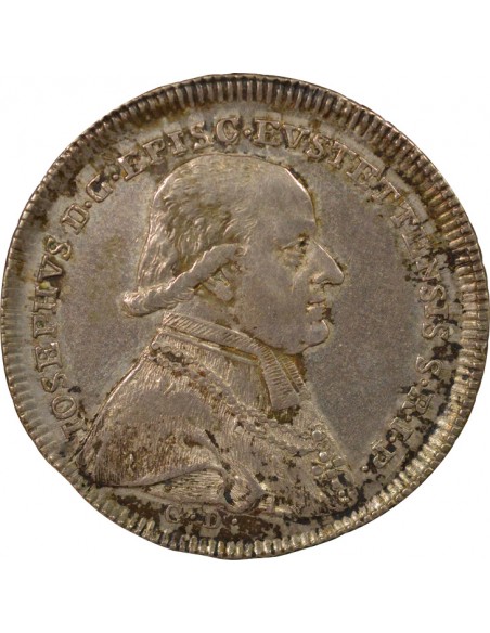 Etats Allemands Joseph de Stubenberg 1/2 thaler Argent 1796 D Munich