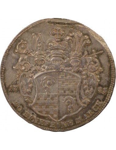 Etats Allemands Johann Anton III 1/2 thaler Argent 1783 D Munich