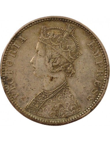 Reine 1 rupee Argent 1887 B Bombay