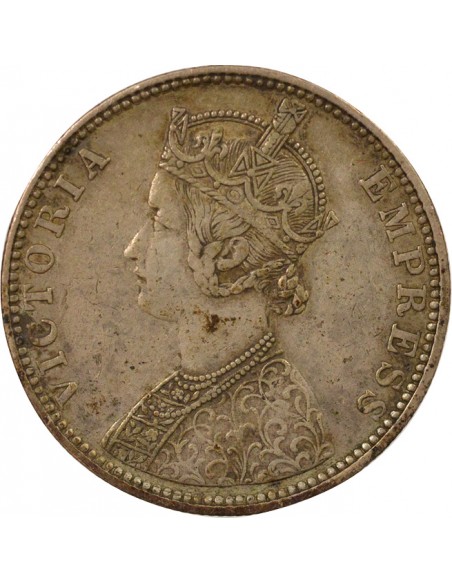 Reine 1 rupee Argent 1887 B Bombay